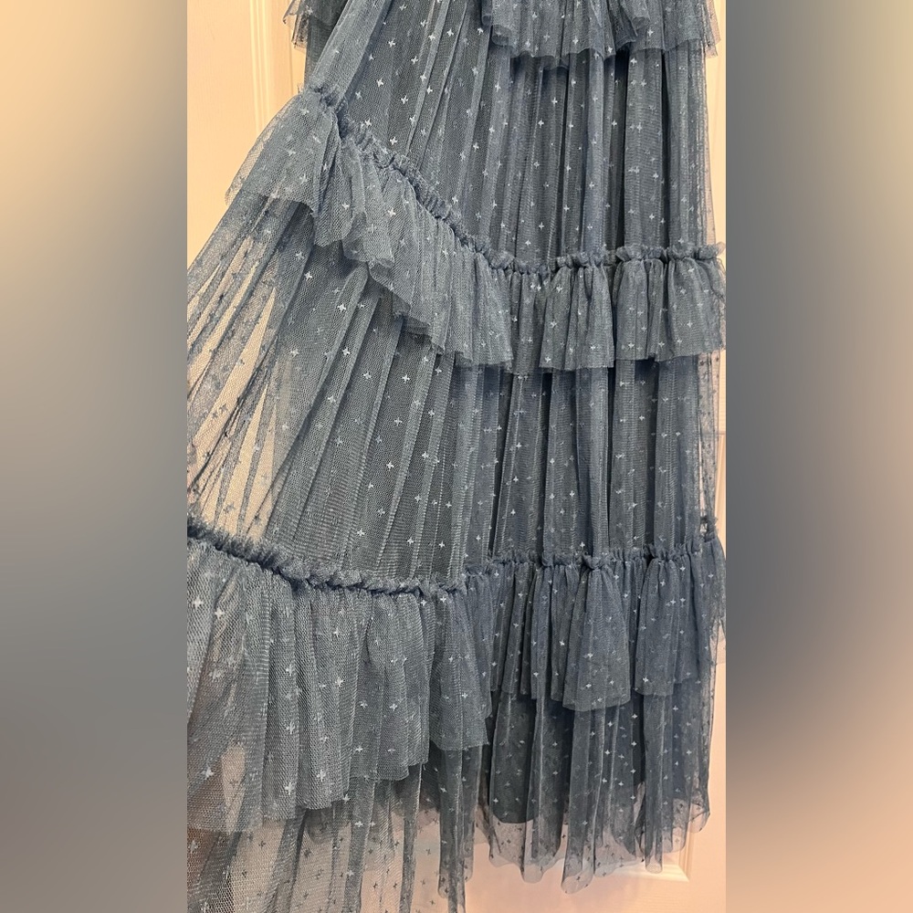 Ivy City Co. Whimsical dress in slate blue, size S - Picture 6 of 10